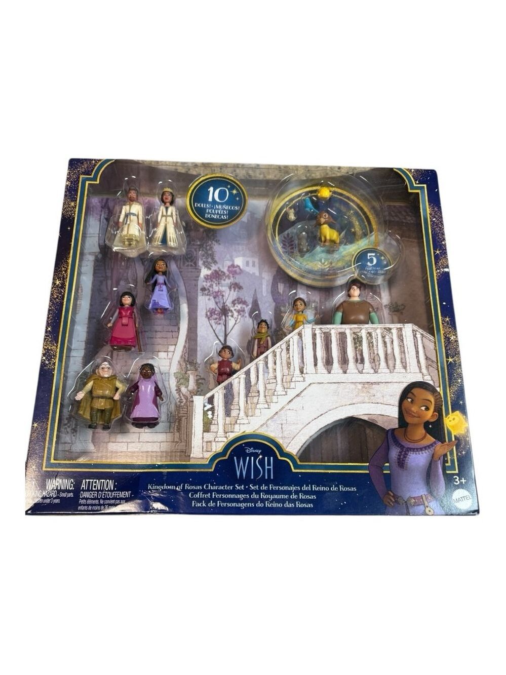 Disney Wish Kingdom of Rosas Character Set One Size Blue Gold
